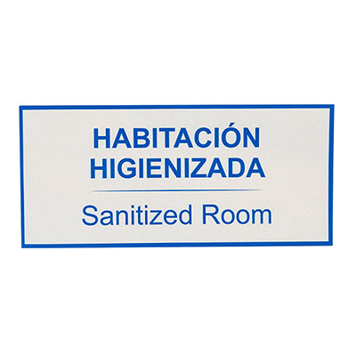 ETIQUETA HABITACIÓ HIGIENITZADA 50x110 PP STD